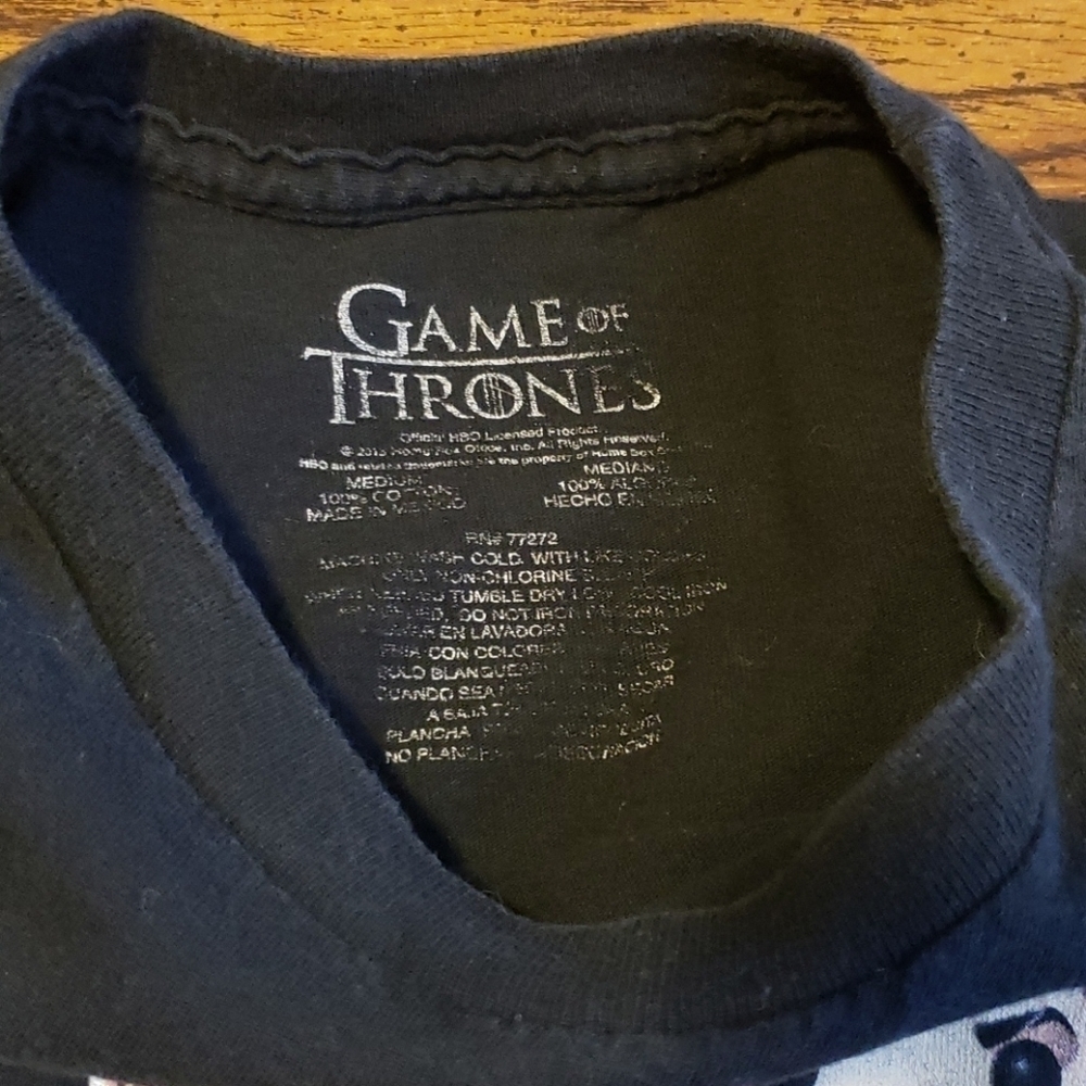 3/$20 Game of Thrones Black Character Shirt - Picture 2 of 2